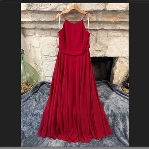 Jenny Yoo Red Evening/Prom Gown Size 18